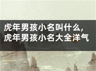 虎年男孩小名叫什么,虎年男孩小名大全洋气