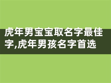 虎年男宝宝取名字最佳字,虎年男孩名字首选