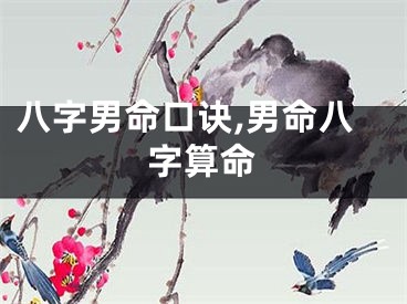 八字男命口诀,男命八字算命