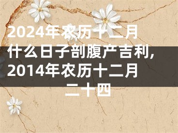 2024年农历十二月什么日子剖腹产吉利,2014年农历十二月二十四