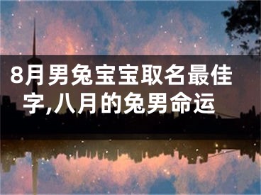 8月男兔宝宝取名最佳字,八月的兔男命运