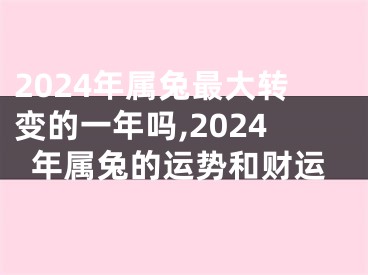 2024年属兔最大转变的一年吗,2024年属兔的运势和财运