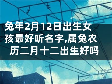兔年2月12日出生女孩最好听名字,属兔农历二月十二出生好吗