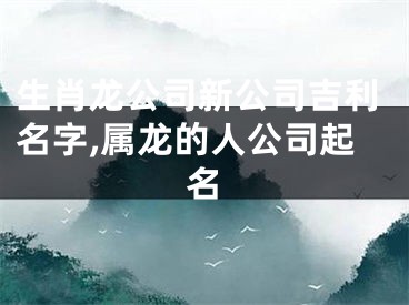 生肖龙公司新公司吉利名字,属龙的人公司起名