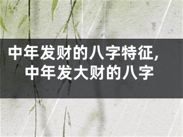 中年发财的八字特征,中年发大财的八字