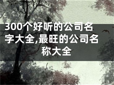 300个好听的公司名字大全,最旺的公司名称大全