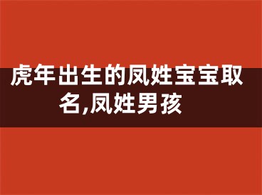 虎年出生的凤姓宝宝取名,凤姓男孩