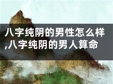 八字纯阴的男性怎么样,八字纯阴的男人算命
