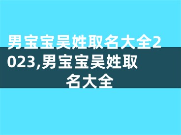 男宝宝吴姓取名大全2023,男宝宝吴姓取名大全