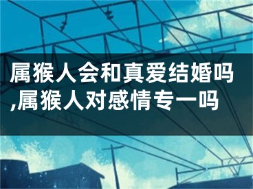 属猴人会和真爱结婚吗,属猴人对感情专一吗