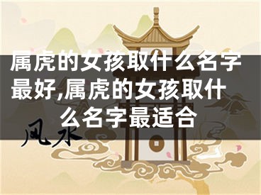 属虎的女孩取什么名字最好,属虎的女孩取什么名字最适合