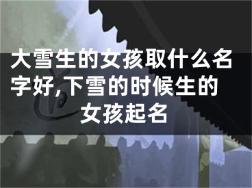 大雪生的女孩取什么名字好,下雪的时候生的女孩起名