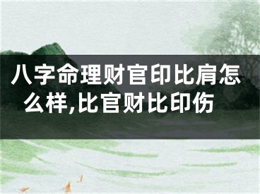 八字命理财官印比肩怎么样,比官财比印伤