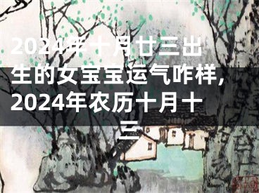2024年十月廿三出生的女宝宝运气咋样,2024年农历十月十三