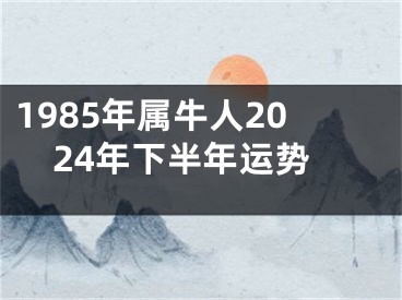 1985年属牛人2024年下半年运势