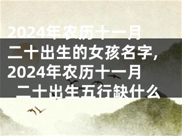 2024年农历十一月二十出生的女孩名字,2024年农历十一月二十出生五行缺什么