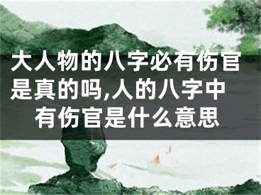 大人物的八字必有伤官是真的吗,人的八字中有伤官是什么意思