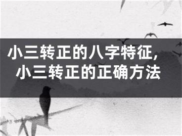 小三转正的八字特征,小三转正的正确方法