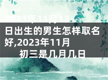 2023年11月13日出生的男生怎样取名好,2023年11月初三是几月几日