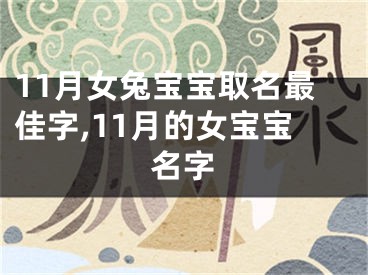 11月女兔宝宝取名最佳字,11月的女宝宝名字