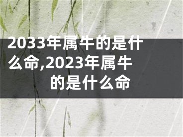2033年属牛的是什么命,2023年属牛的是什么命