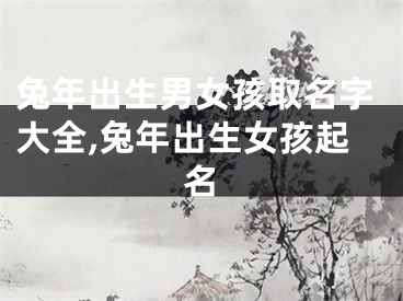兔年出生男女孩取名字大全,兔年出生女孩起名