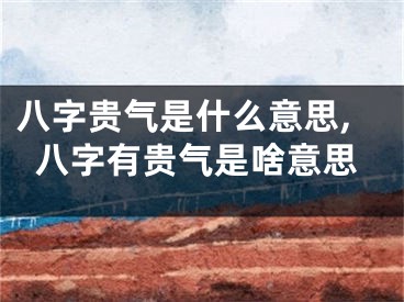 八字贵气是什么意思,八字有贵气是啥意思