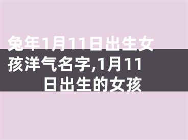 兔年1月11日出生女孩洋气名字,1月11日出生的女孩