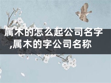 属木的怎么起公司名字,属木的字公司名称