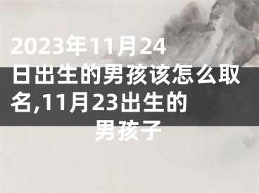 2023年11月24日出生的男孩该怎么取名,11月23出生的男孩子
