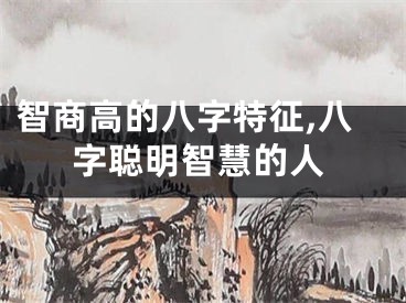 智商高的八字特征,八字聪明智慧的人