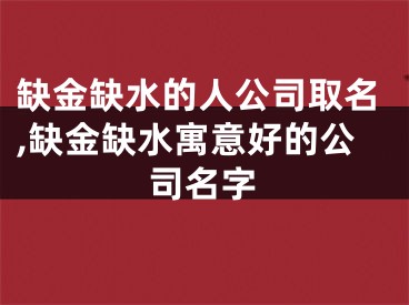 缺金缺水的人公司取名,缺金缺水寓意好的公司名字