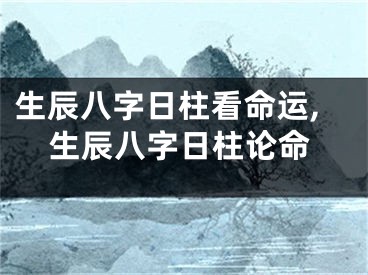 生辰八字日柱看命运,生辰八字日柱论命