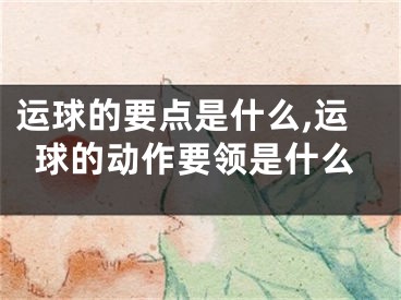 运球的要点是什么,运球的动作要领是什么