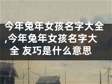 今年兔年女孩名字大全,今年兔年女孩名字大全 友巧是什么意思