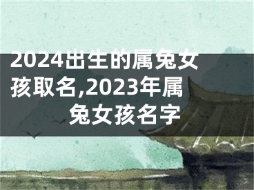 2024出生的属兔女孩取名,2023年属兔女孩名字