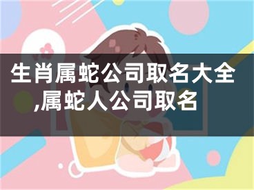 生肖属蛇公司取名大全,属蛇人公司取名