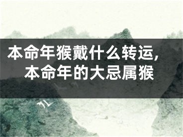 本命年猴戴什么转运,本命年的大忌属猴