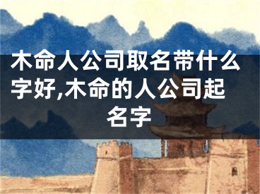 木命人公司取名带什么字好,木命的人公司起名字