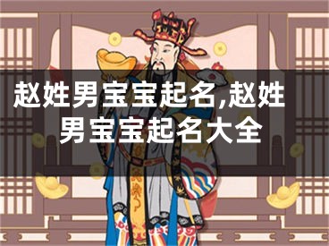 赵姓男宝宝起名,赵姓男宝宝起名大全