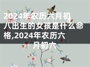 2024年农历六月初八出生的女孩是什么命格,2024年农历六月初六