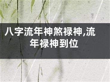 八字流年神煞禄神,流年禄神到位
