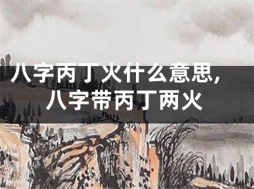 八字丙丁火什么意思,八字带丙丁两火
