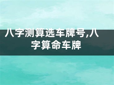 八字测算选车牌号,八字算命车牌