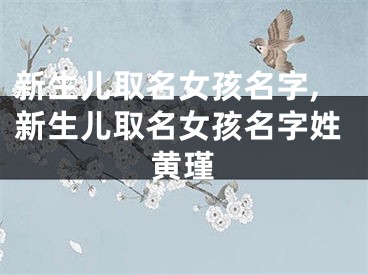 新生儿取名女孩名字,新生儿取名女孩名字姓黄瑾