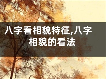 八字看相貌特征,八字相貌的看法