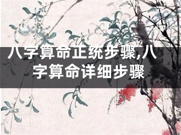 八字算命正统步骤,八字算命详细步骤