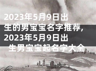 2023年5月9日出生的男宝宝名字推荐,2023年5月9日出生男宝宝起名字大全