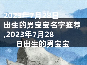2023年7月28日出生的男宝宝名字推荐,2023年7月28日出生的男宝宝