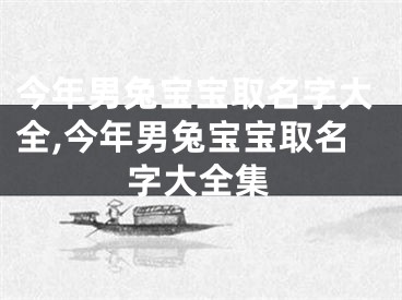 今年男兔宝宝取名字大全,今年男兔宝宝取名字大全集